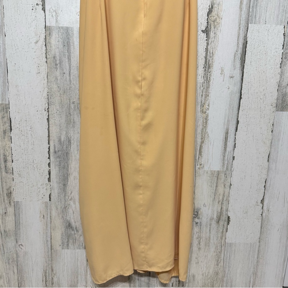 Abercrombie & Fitch Tan Cream Cinched Neck Slip Midi Dress Size XL Vacation - Picture 8 of 10